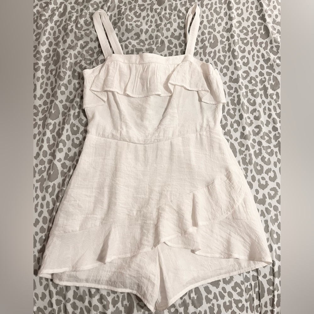 White Skort Dress Romper NWT